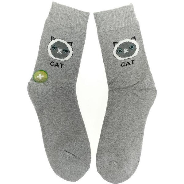 AURA.VIA Sivé ponožky BAMBOO CAT 36442986