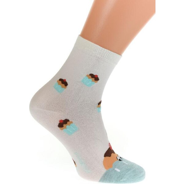 AURA.VIA Biele ponožky CAKE 36442977