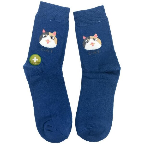 AURA.VIA Modré ponožky BAMBOO CAT 36442987