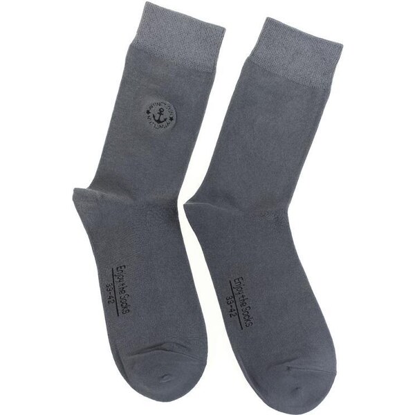 AURA.VIA Tmavosivé ponožky BOLT 36443020