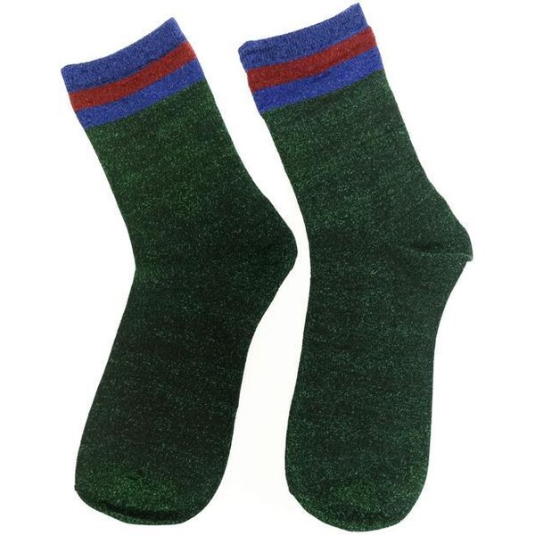 AURA.VIA Tmavozelené ponožky TINA 36443051