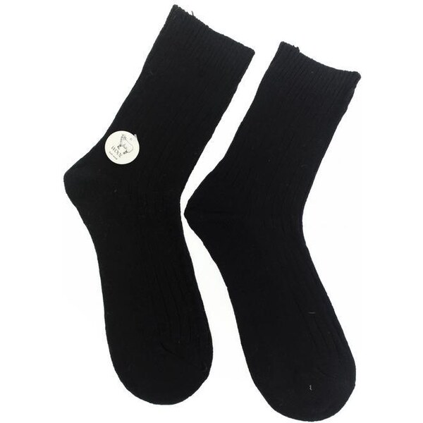 AURA.VIA Vlnené čierne ponožky HANS 36443060