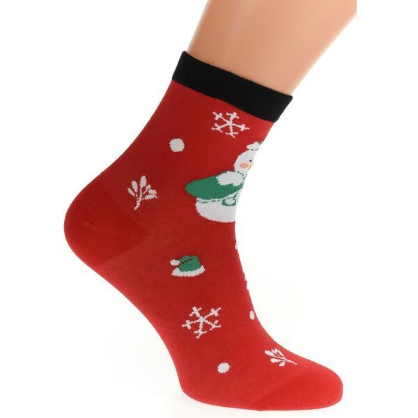 AURA.VIA Červené ponožky VIANOCE 50892185