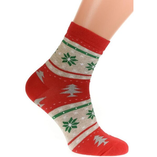 AURA.VIA Červeno-zelené ponožky VIANKY 36443070