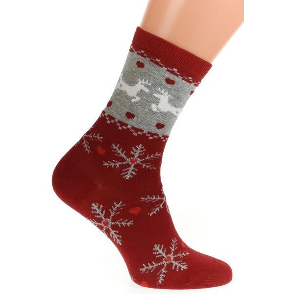 AURA.VIA Červené ponožky VIANOCE 36443076