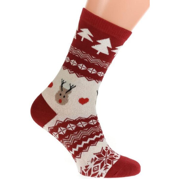 AURA.VIA Červené ponožky VIANOCE 36443079