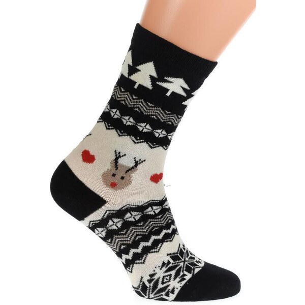 AURA.VIA Čierne ponožky VIANOCE 36443080