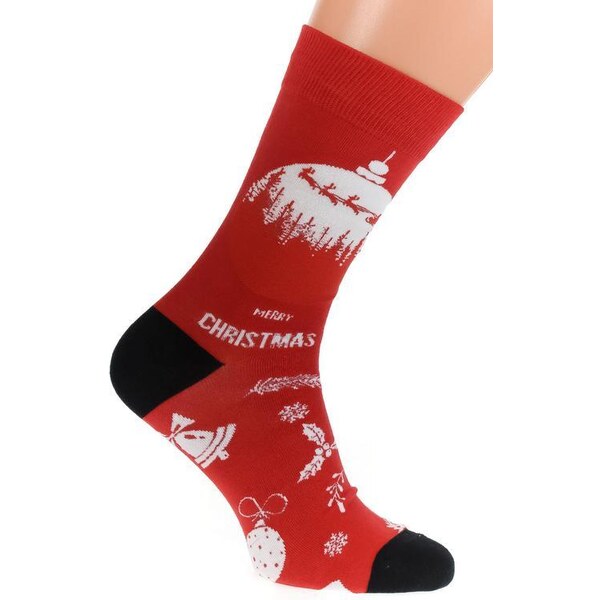 AURA.VIA Červeno-čierne ponožky VIANKY 36443083