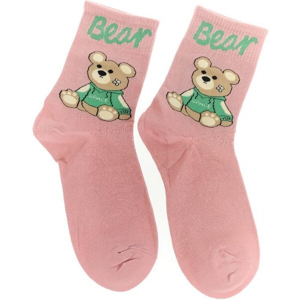 AURA.VIA Ružové ponožky BEAR 36443095