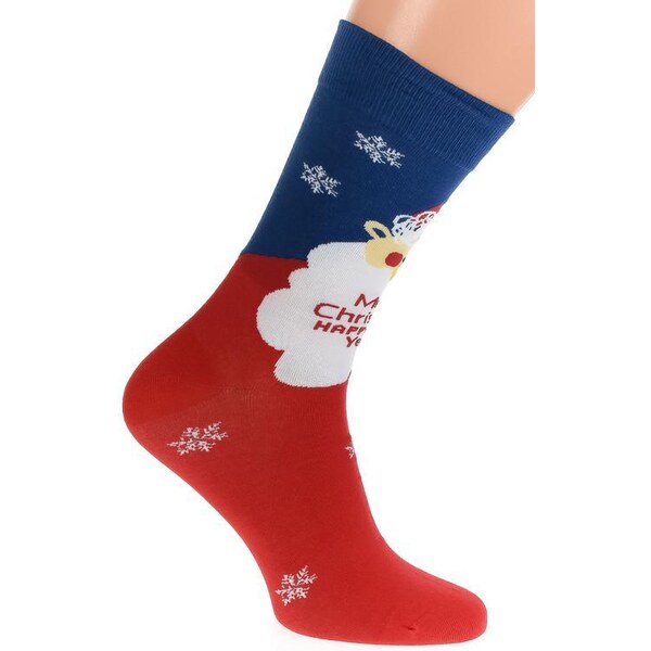 AURA.VIA Červeno-modré ponožky VIANOCE 36443088