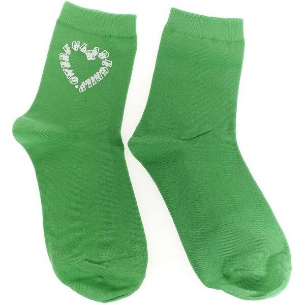 AURA.VIA Zelené ponožky HEART 36443109