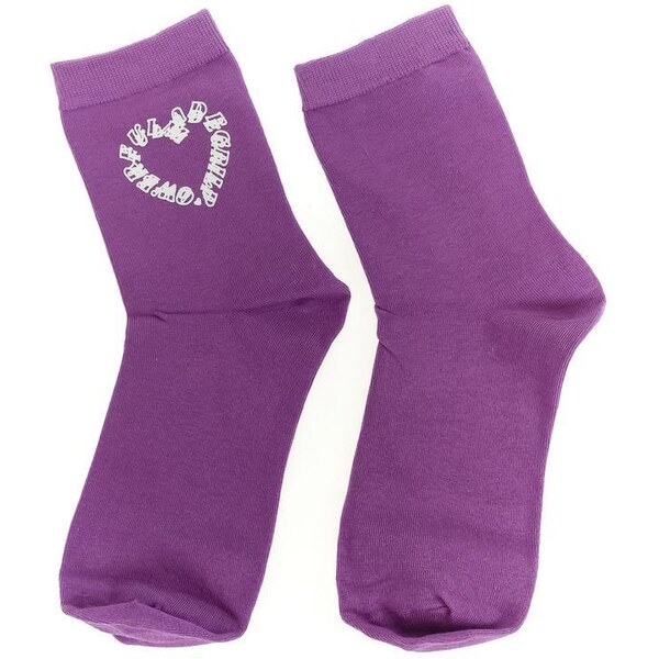 AURA.VIA Fialové ponožky HEART 36443110