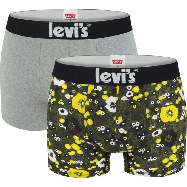 LEVI`S - boxerky 2PACK Levi`s man redmond flowers olive 36448828