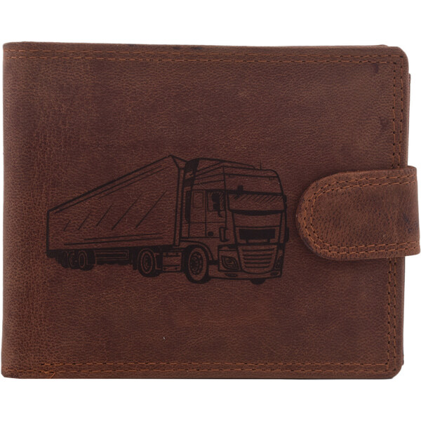 Pánska kožená peňaženka MERCUCIO svetlohnedá vzor 44 kamión 2911906 36453913