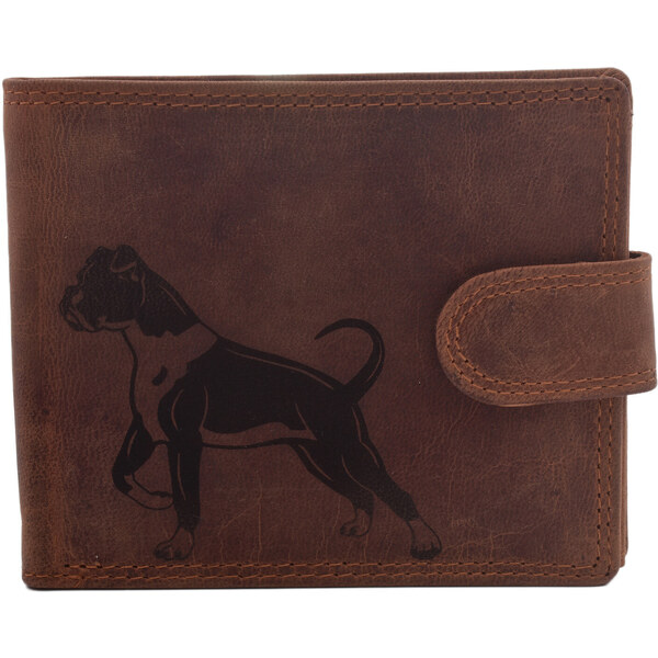 Pánska kožená peňaženka MERCUCIO svetlohnedá vzor 75 boxer 2911906 36453939