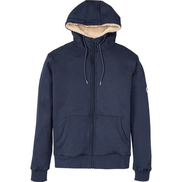 bonprix Termo mikina s kapucňou a kožušinovou podšívkou, farba modrá 46859437