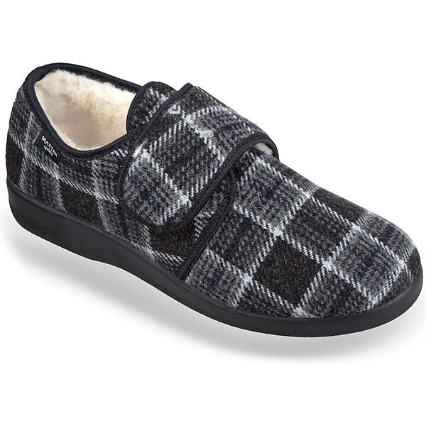 Mjartan Pánske celé uzavreté papuče na suchý zips- zateplené nízke 36129290