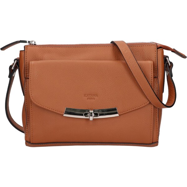 Kožená dámska crosbody kabelka Katana Zanets - koňak 46447445