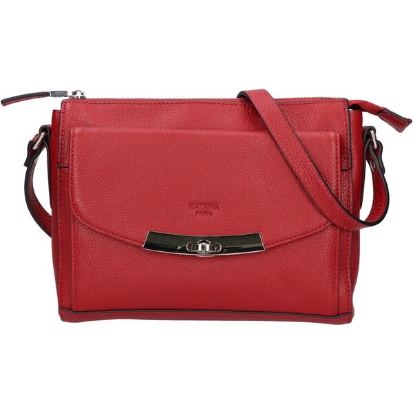 Kožená dámska crosbody kabelka Katana Zanets - červená 46447446
