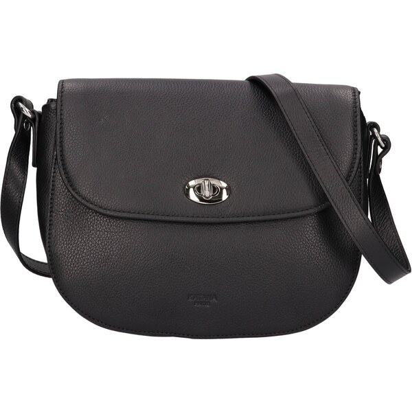 Kožená dámska crosbody kabelka Katana Hanne - čierna 36485364