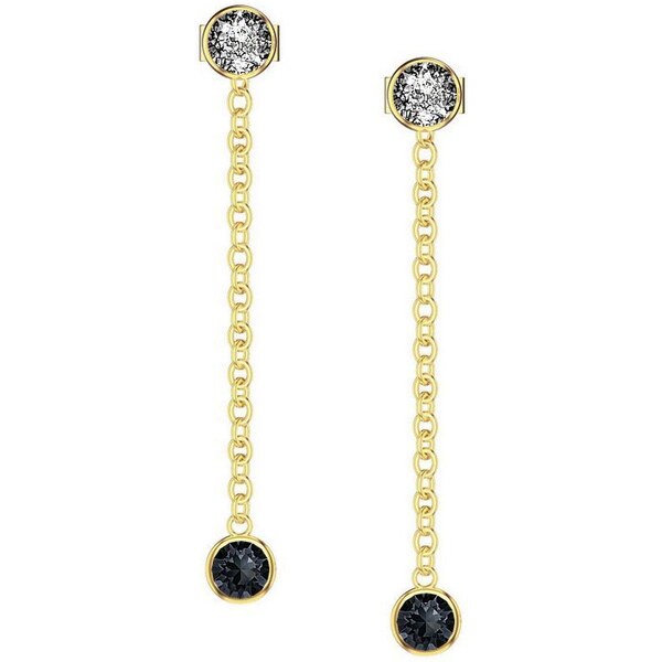 SWAROVSKI Elements Swarovski e. náušnice zlaté visiace Lady Night, 36505641