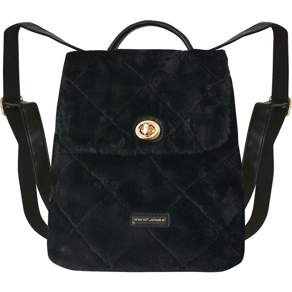 David Jones L6873-2 čierny dámsky plyšový ruksak 7l 36515898