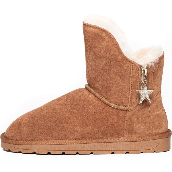 Gooce Členkové čižmy Penny krémová / hnedá 54238651