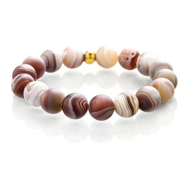 Botswanský achát matný - náramok Trimakasi 36523408