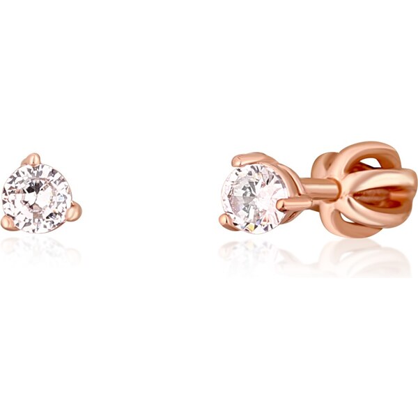 JVD Pôvabné bronzové náušnice kôstky so zirkónmi SVLE1501XH2RO0 0,5 cm 66578336