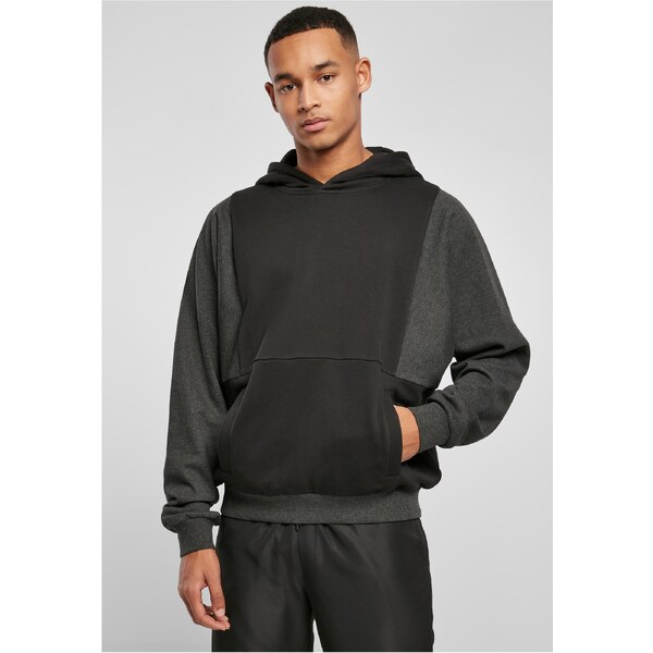 Urban Classics Cut On Sleeve Hoody black/charcoal 57100140
