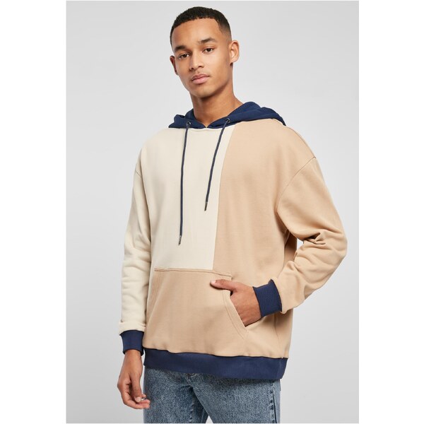 Urban Classics Oversized Color Block Hoody softgrass/unionbeige 57100103