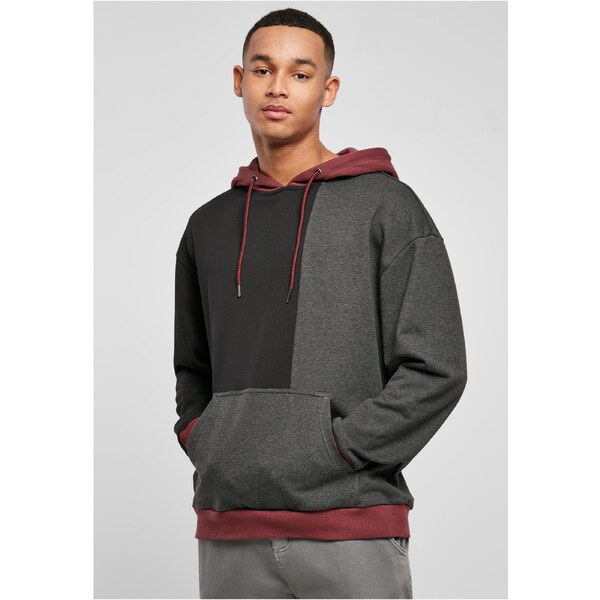 Urban Classics Oversized Color Block Hoody black/charcoal 57100242