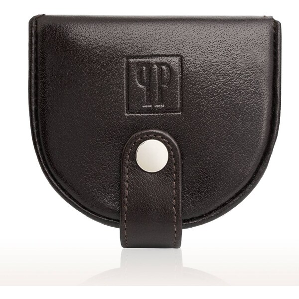 PAOLO PERUZZI Kožená peňaženka na mince T-50-BR | hnedá T-50-BR 47295187