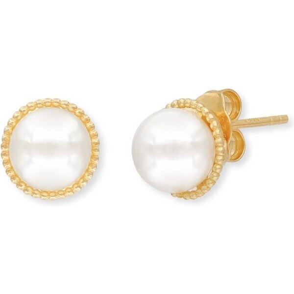 Engelsrufer Jemné pozlátené náušnice kôstky s pravými perlami ERE 66583539