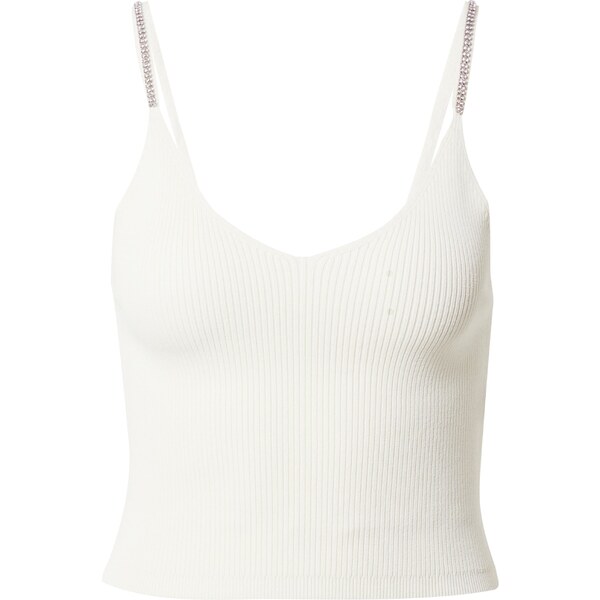 VIERVIER Top Eva strieborná / šedobiela 58259026