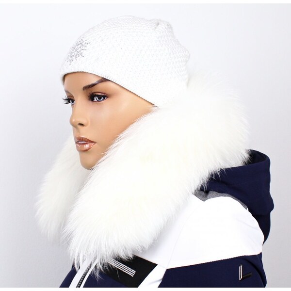 Sikora Kožušinový lem na kapucňu - golier medvedíkovec snehobiely M 67062273