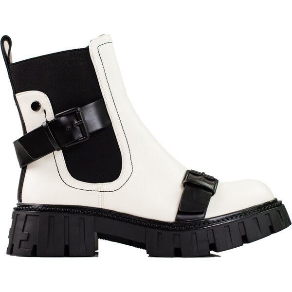 Goodin Dámske biele členkové topánky na platforme GD-XR-628W 36556024