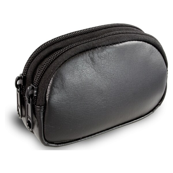 Arwel Čierna kožená dvojzipsová etue 611-0368-60 36559615