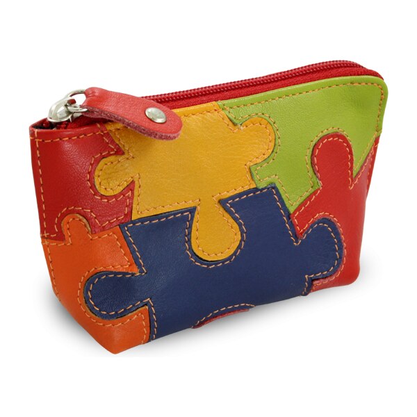 Arwel Puzzle kožená zipsová kľúčenka 619-8555-PUZ 36559741