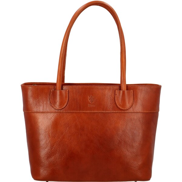 Dámska kožená kabelka koňaková - Delami Vera Pelle Carmenia koňak 47972787