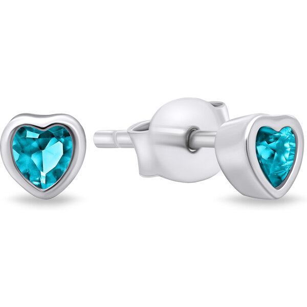 Brilio Silver Nežné strieborné náušnice so zirkónmi Srdiečka EA599WLB 66578891