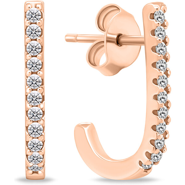 Brilio Silver Originálne bronzové náušnice so zirkónmi EA618R 66591558