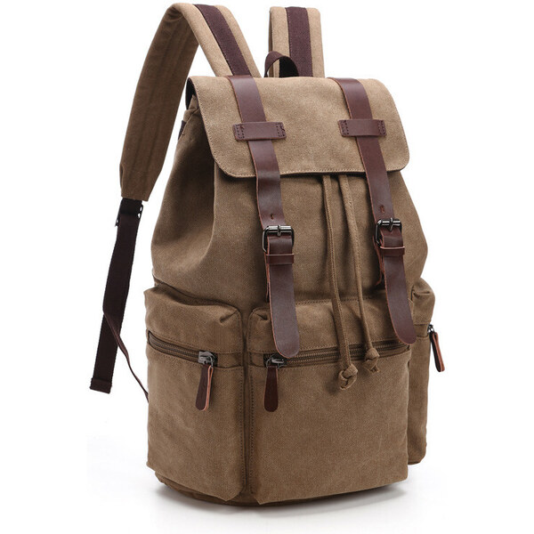 Glara Turistický batoh s koženými detailmi 35115720