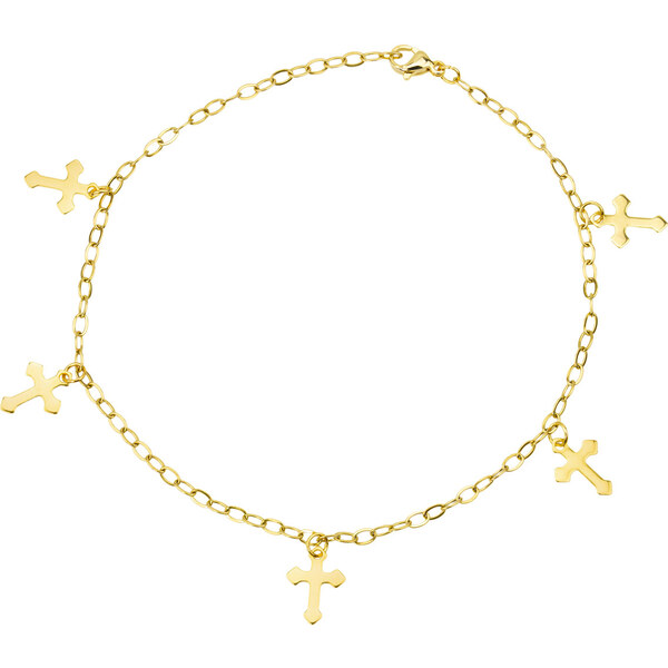 Lindas Jewelry Náramok na nohu Ghotic Cross chirurgická oceľ INR157 36614740
