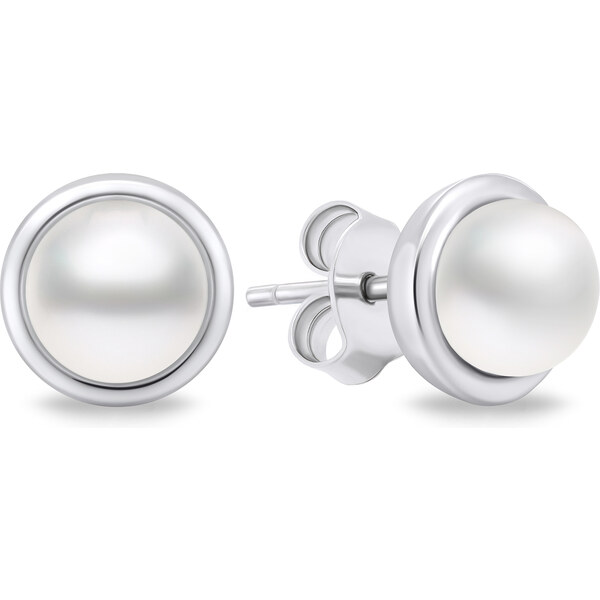 Brilio Silver Elegantné strieborné náušnice s pravými perlami EA626W 66596185