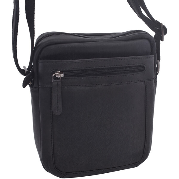 Mercucio Pánske kožené crossbody čierna nappa 250587 35755070
