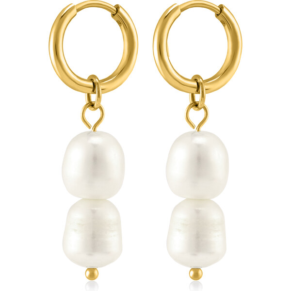 Troli Krásne pozlátené náušnice s pravými perlami 2v1 VAAJDE201861G 66585137