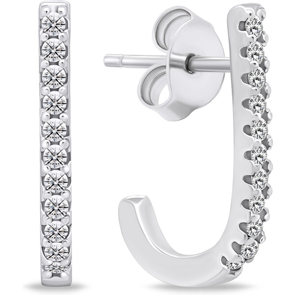 Brilio Silver Originálne strieborné náušnice so zirkónmi EA618W 66614646