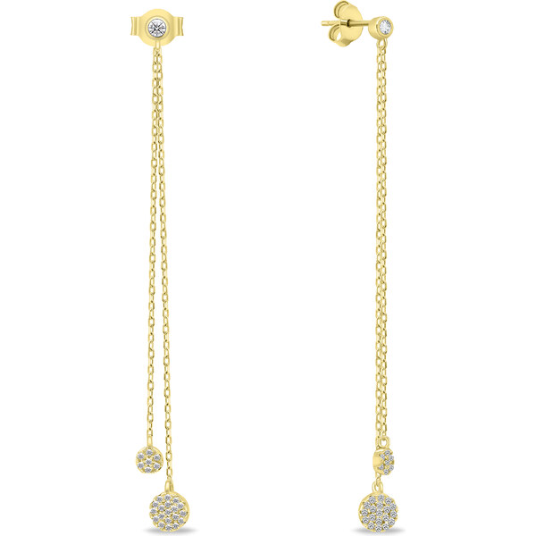 Brilio Silver Originálne pozlátené náušnice so zirkónmi EA629Y 66596176