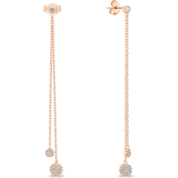 Brilio Silver Originálne bronzové náušnice so zirkónmi EA629R 66584994